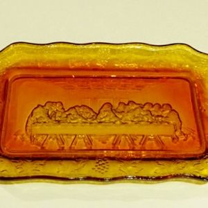 Vintage Tiara Indiana Glass Last Supper plate